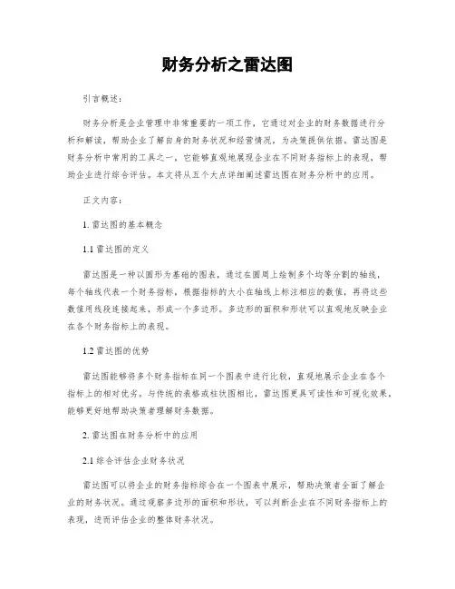 财务分析之雷达图