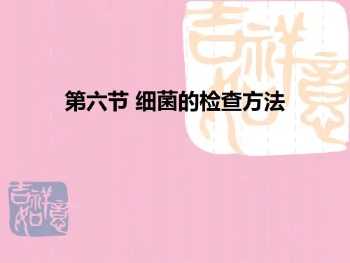 细菌的检查方法ppt课件