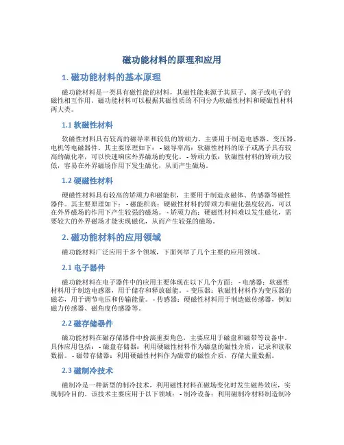 磁功能材料的原理和应用