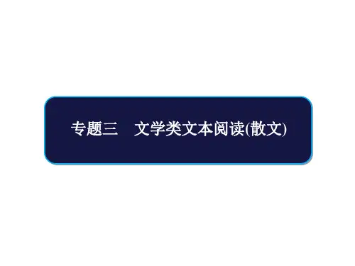 2019届高考二轮复习：文学类文本阅读(散文)ppt课件(428页)