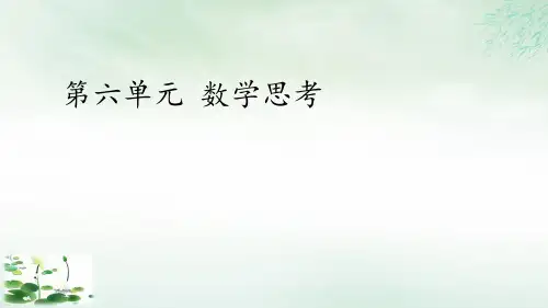 数学思考六年级下学期数学同步课件(人教版)(19张PPT)