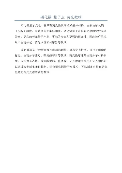 硒化镉 量子点 荧光微球