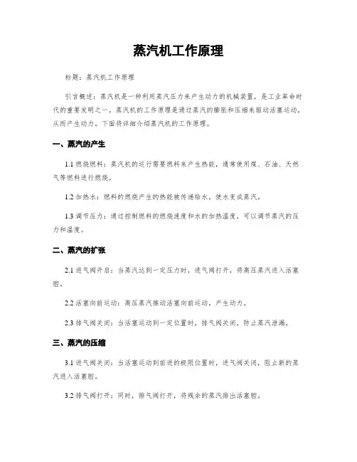 蒸汽机工作原理