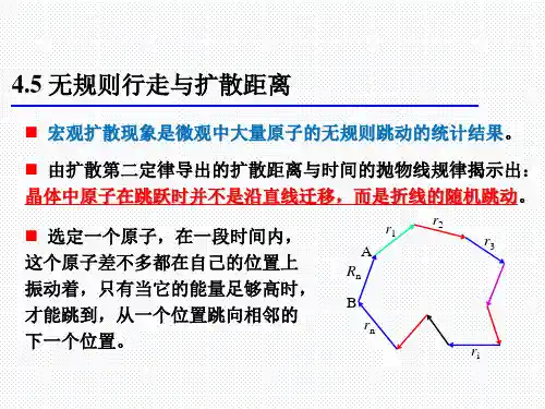 《材料科学基础》课件4无规则行走与扩散距离