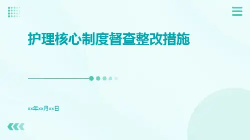 护理核心制度督查整改措施