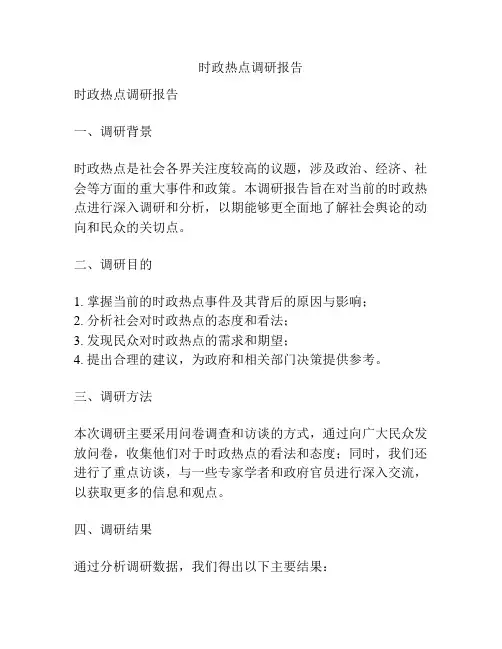 时政热点调研报告