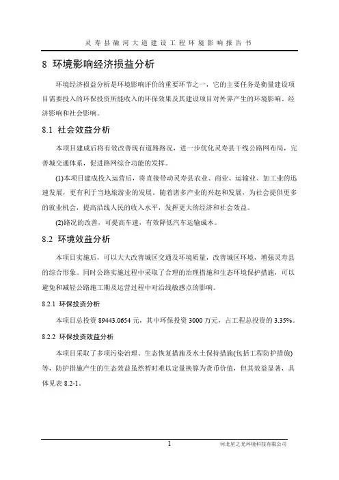 8环境影响经济损益分析