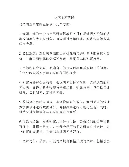 论文基本思路