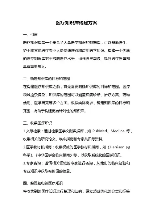 医疗知识库构建方案