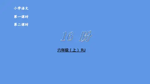 部编版六年级语文上册16盼课件(共47张PPT)
