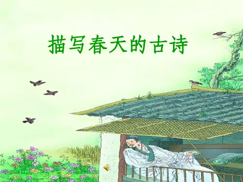 描写春天的古诗词ppt课件