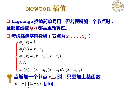 数学分析 Newton插值