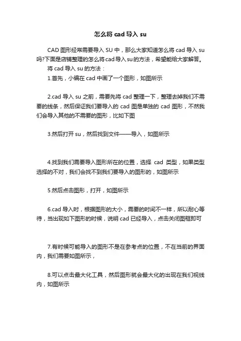 怎么将cad导入su