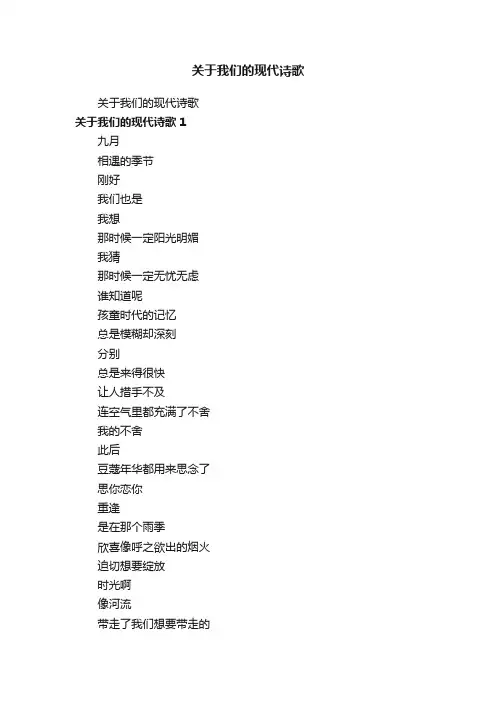 关于我们的现代诗歌