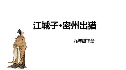 最新人教部编版初中语文九年级下册《江城子》优质教学课件