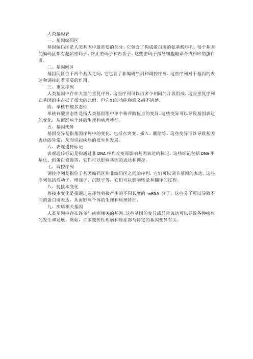 人类基因表