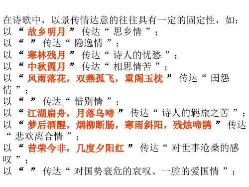 诗歌中意象PPT课件