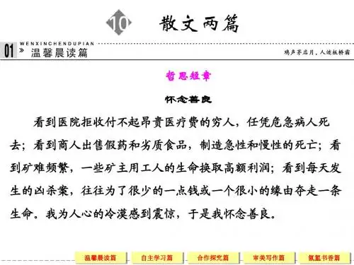 《散文两篇》《霞》和《我的家在哪里？》课件4-优质公开课-粤教版-必修1-精品PPT