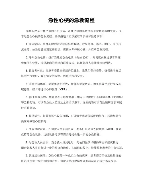 急性心梗的急救流程