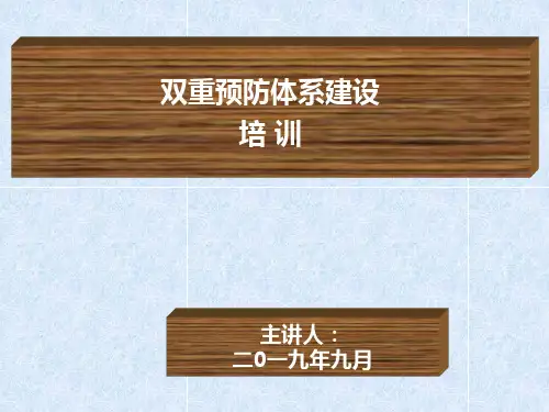 双重预防体系培训课件(最新)doc资料