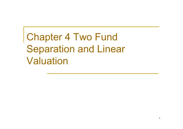 Financial Economics Ch4__ 2007-12-21