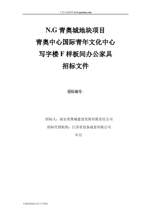 地块项目中心国际青年文化写字楼招投标书范本