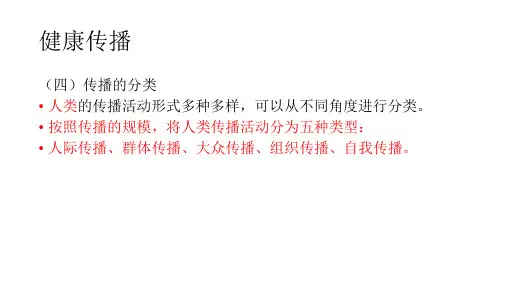 传播的分类概述