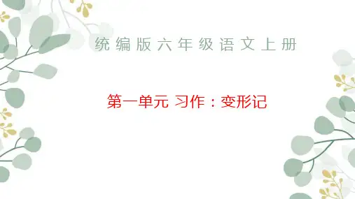 统编版语文六年级上册第一单元习作：变形记 课件(共27张PPT)