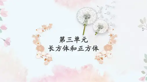 人教版五年级下册数学长方体和正方体课件
