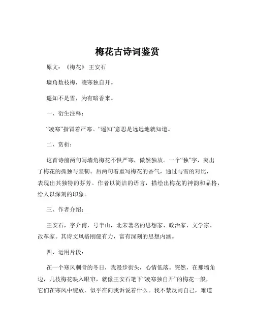梅花古诗词鉴赏