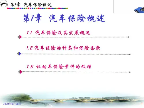 第1章汽车保险概述PPT课件