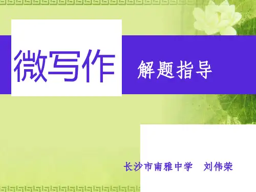高考复习微写作解题指导ppt