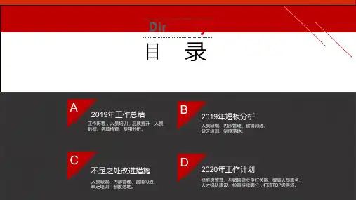 市场销售部2020年度工作总结汇报PPT专题演示