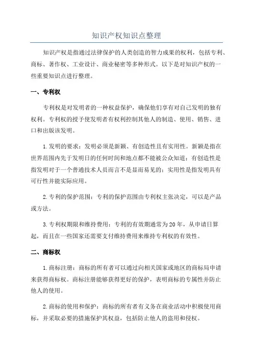 知识产权知识点整理