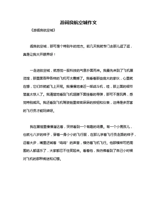游阎良航空城作文