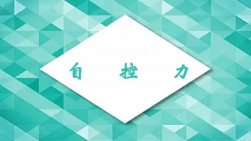 对自我自控力阐述