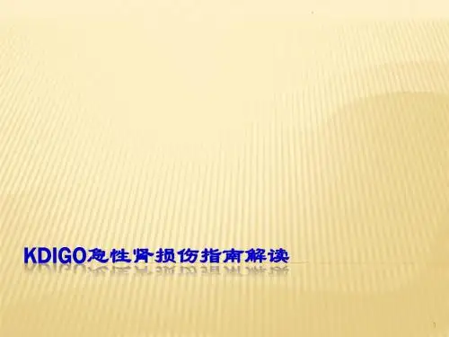 KDIGO急性肾损伤指南解读ppt课件