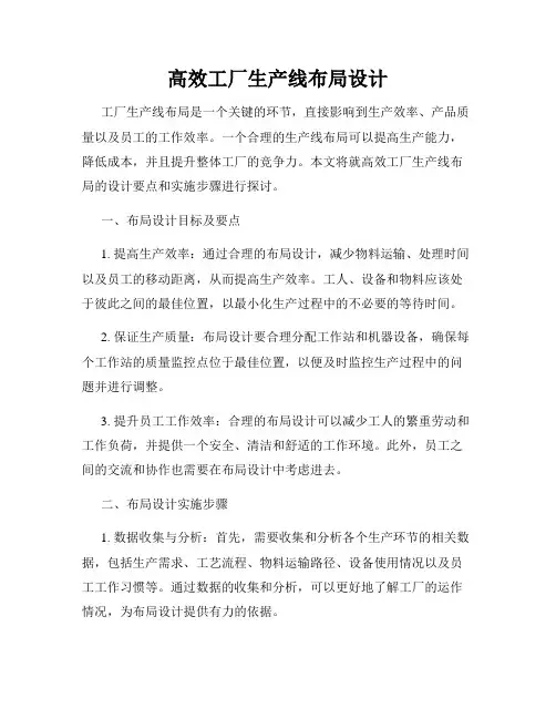 高效工厂生产线布局设计