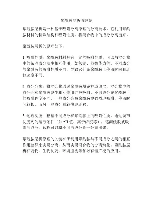 聚酰胺层析原理是