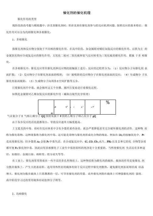 2021届高考化学专题复习催化剂的催化机理