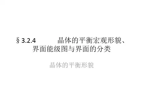 晶体的平衡形貌