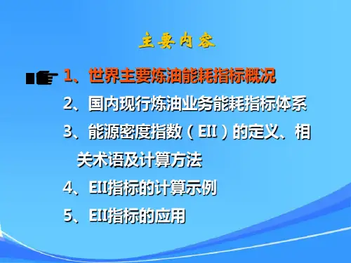 能源密度指数的概念及计算