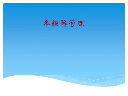 零缺陷管理