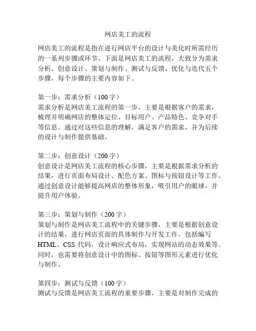 网店美工的流程