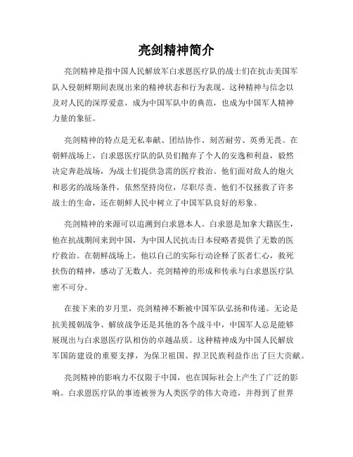亮剑精神简介