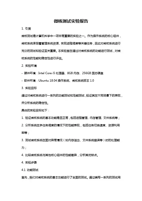 微核测试实验报告