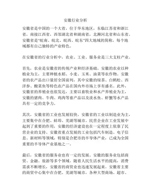 安徽行业分析