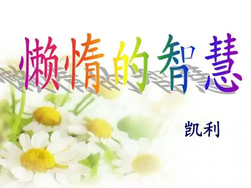懒惰的智慧.ppt