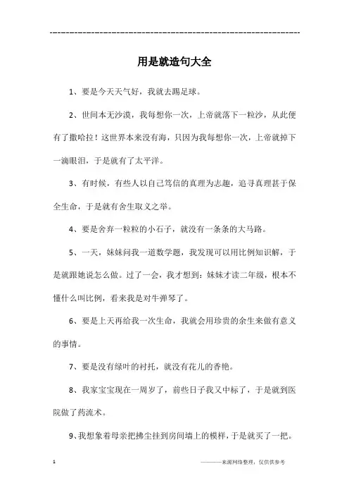 用是就造句大全