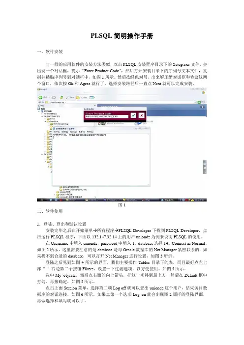 PLSQL简明操作手册